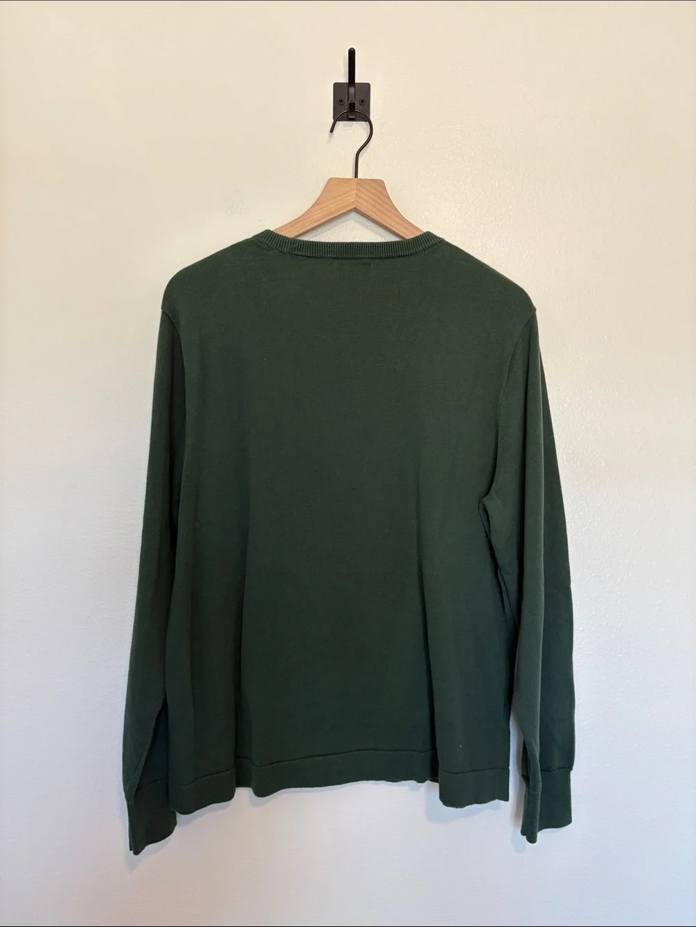 Men's J. Crew 100% Cotton Crewneck Pullover Sweater Green Large